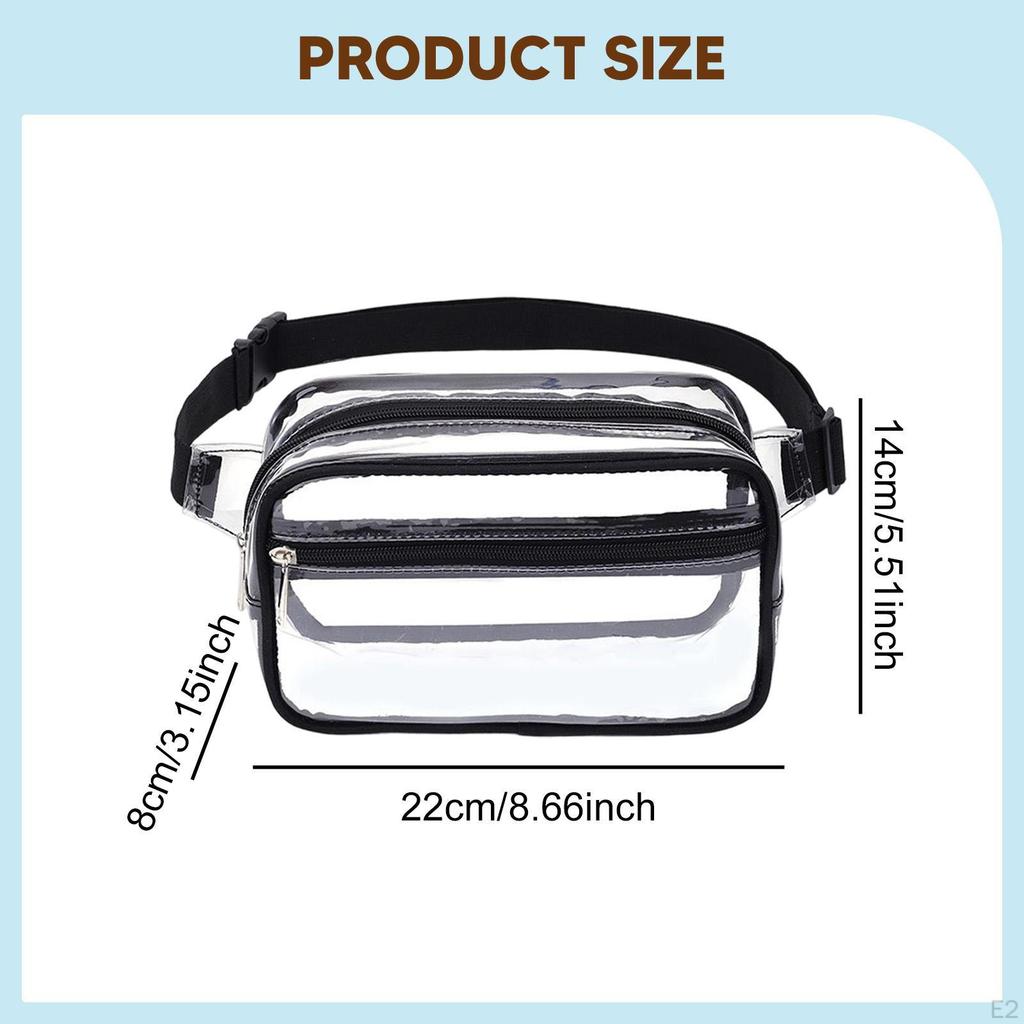 Clear Fanny Pack Waist Bag Crossbody Purse for Festival Concerts Hiking Travel