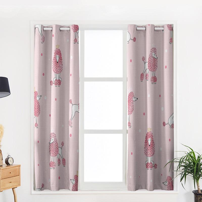 Животное Розовая Собака Милый Пудель Новые Простые Шторы Украшения Дома Шторы Современные — фото 5