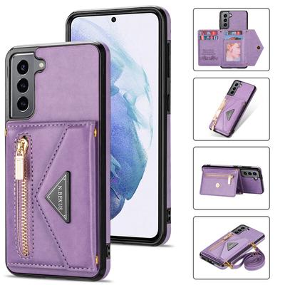 Cartera cruzada Estuche de cuero para Samsung Galaxy S24 Ultra S23 S22 S21 S20 Plus A51 A71 A52 A72 A53 Cubierta con cremallera para tarjetas de crédito