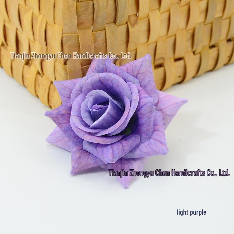 3D Printed Rose Flower Silk Headwear - Ethnic Minority Hair Accessory