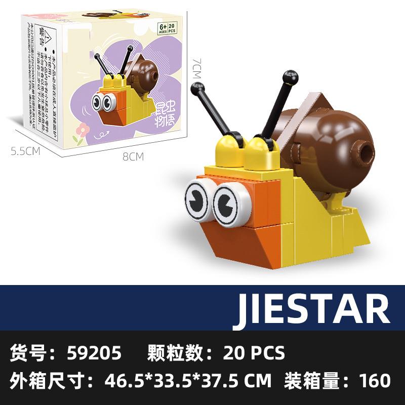 Sada figurek hmyzu a zvířat Mini stavebnice Hračka k sestavení 3D konstruktor Mikro kostičky Hračka pro děti Chlapce 9 až 12 let Dárek