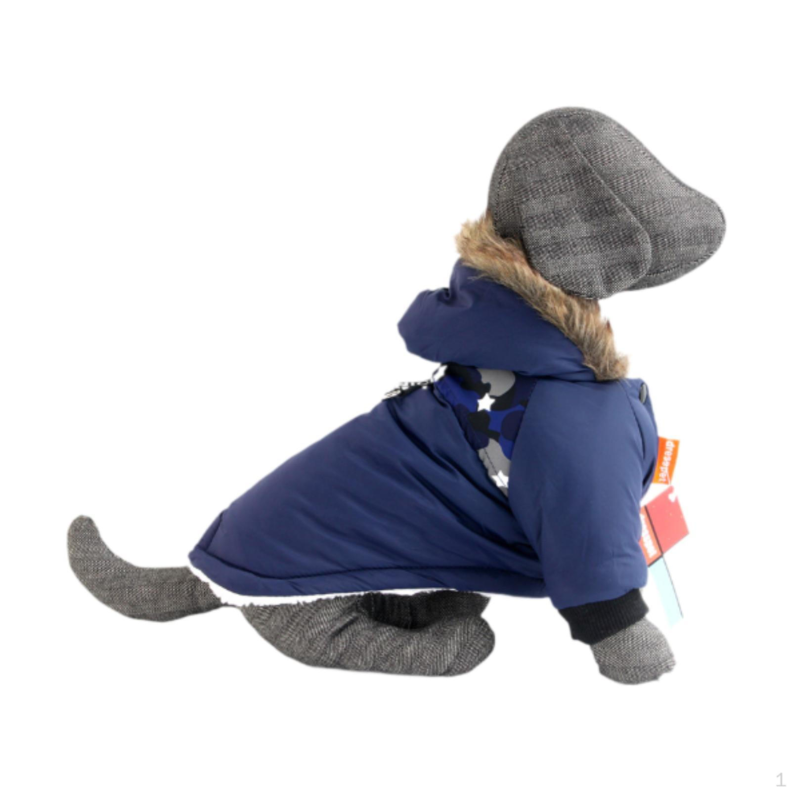 

Cotton Dog Coat with Traction Ring, Ideal for Winter Outings And Travel M