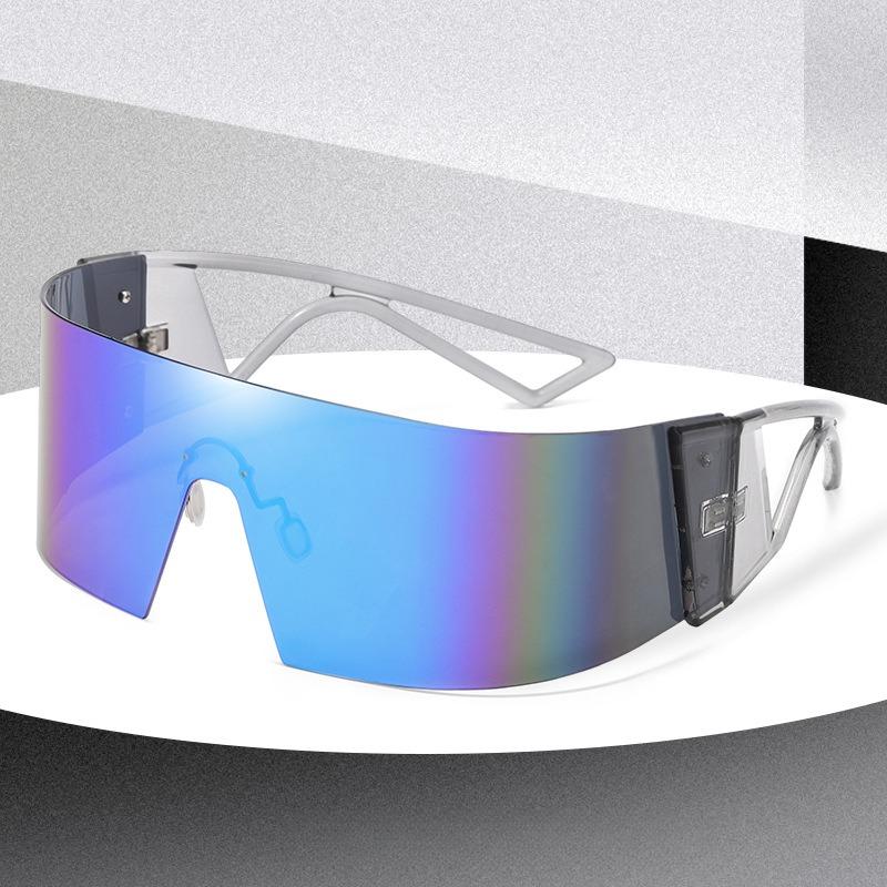 Non-polarized Rimless High Definition One-Piece Frame All-inclusive Sunglasses Men Women Windproof Outdoor Sports Protection Eyeglasses
