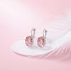 Stylish Ear Accessories for Ladies 1 Pair Cubic Zirconia Drop Dangle Earrings Women, Faux Streamlined Jewelry Commuting Crystal Hoop Levelback