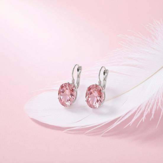 Stylish Ear Accessories for Ladies 1 Pair Cubic Zirconia Drop Dangle Earrings Women, Faux Streamlined Jewelry Commuting Crystal Hoop Levelback