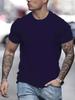 Mens Modal Short Sleeve Solid Color T-shirt Casual Classic Shirt Top