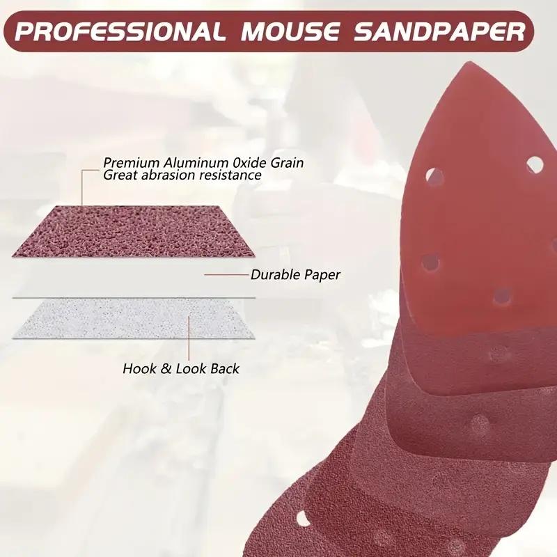 50/100pcs Self-adhesive Sandpaper Triangle Sander Sand Paper Hook Loop Sanding Sheet Abrasive Discs For Polishing