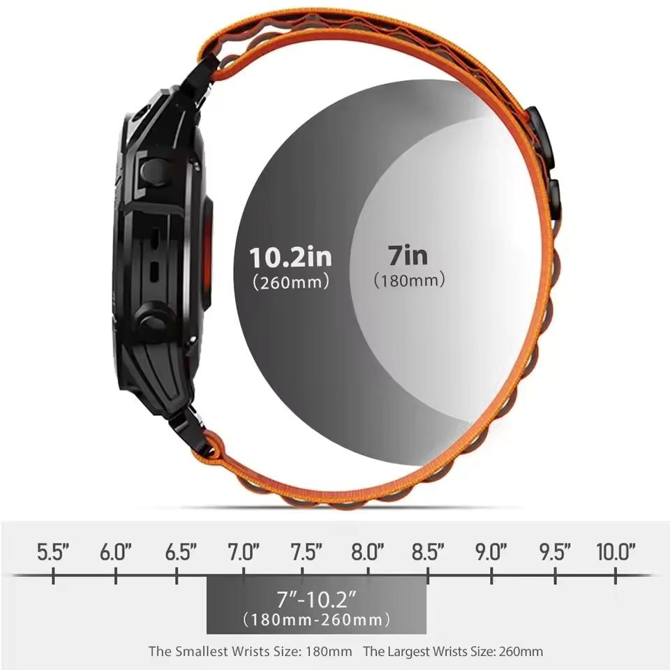 Quick Fit 22mm 26mm Outdoor Sports Woven Nylon Watch Band For Garmin Fenix 7 7X 6 6X 5X Plus/Epix Pro Gen 2/TACTIX/965 955 Strap