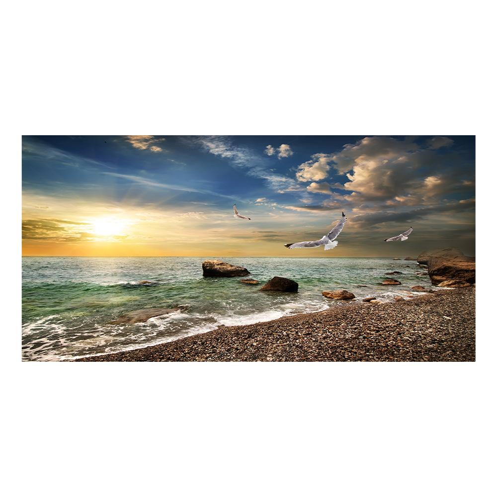 

Modern Natural Landscape Poster Sky Sea Sunrise Painting Printed On Canvas Home Decor Wall Art Pictures For Living Room 20x40cm