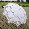 Handgefertigter Brautschirm Baumwoll-Sonnenschirm Spitzen-Schirm für Hochzeit Outdoor Sonne