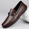 Fashion Fashion Men Slip-on Casual Office Business Shoes Leather Men Trendy Classic Loafers Moccasins Men Outdoor Driving Flats Shoes