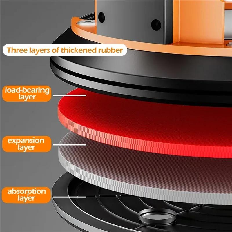 LED Intelligent Display 8inch Electric Vacuum Suction Cup 200KG Load Vacuum Air Pump Granite Tile Glass Manual Lifter Tools