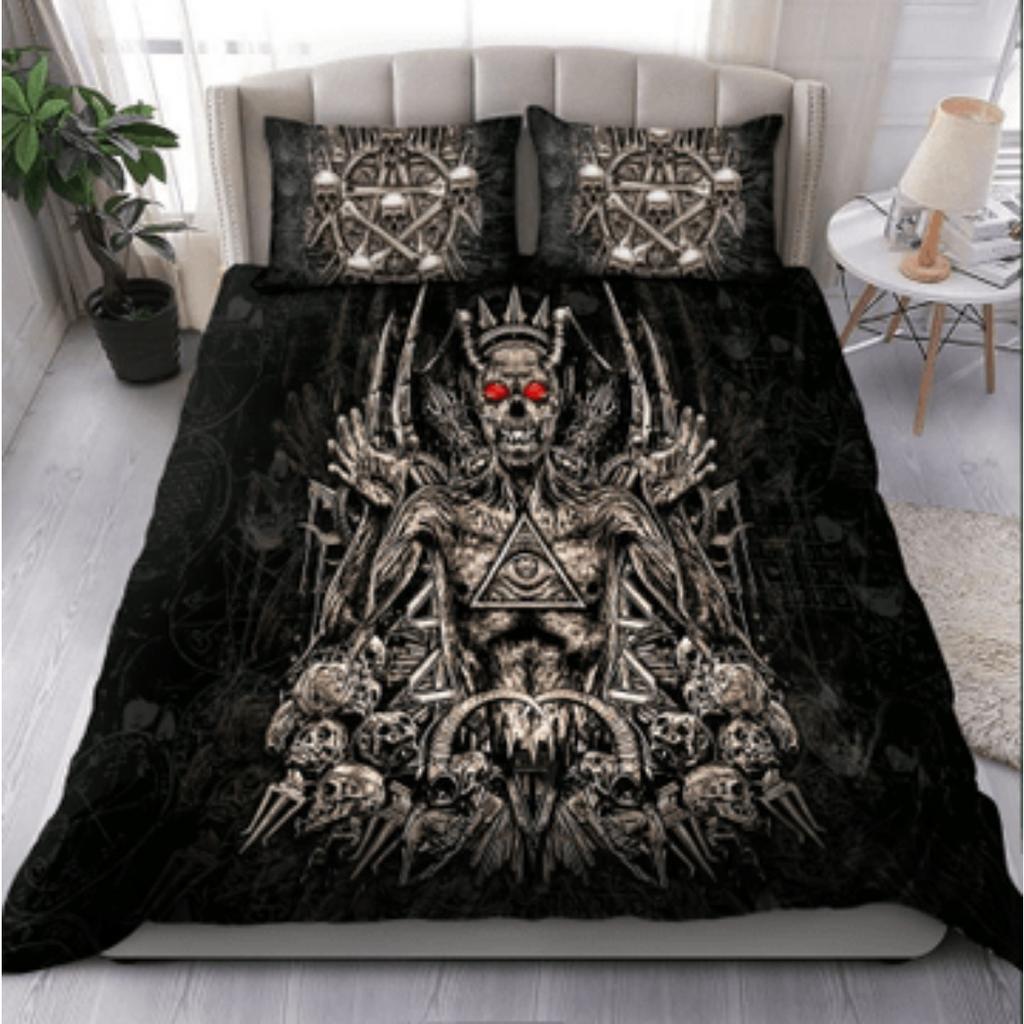 Colorful Skull 3D All Over Printed Bedding Set Bedding Set Cover Duvet Cover Set