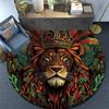 Royal Lion Round Area Rug,Carpet Rug for Living Room Bedroom Sofa Playroom Decor,Non-slip Floor Mat