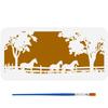 PET Hollow Out Drawing Painting Stencils, for DIY Scrapbook, Photo Album, Horse, 150x300mm
