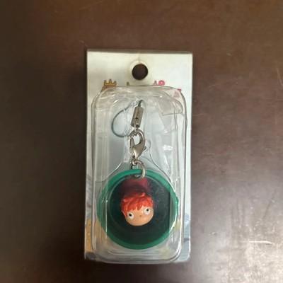 Ponyo Bucket Holder on Cliff Cute Mascot Keychain/Accessory