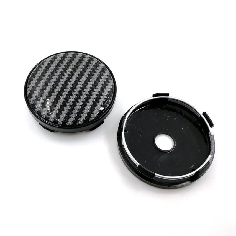 Carbon Black 57Mm 58Mm Car Wheel Hub Center Caps Auto Rim Dust-Proof Cover Emble