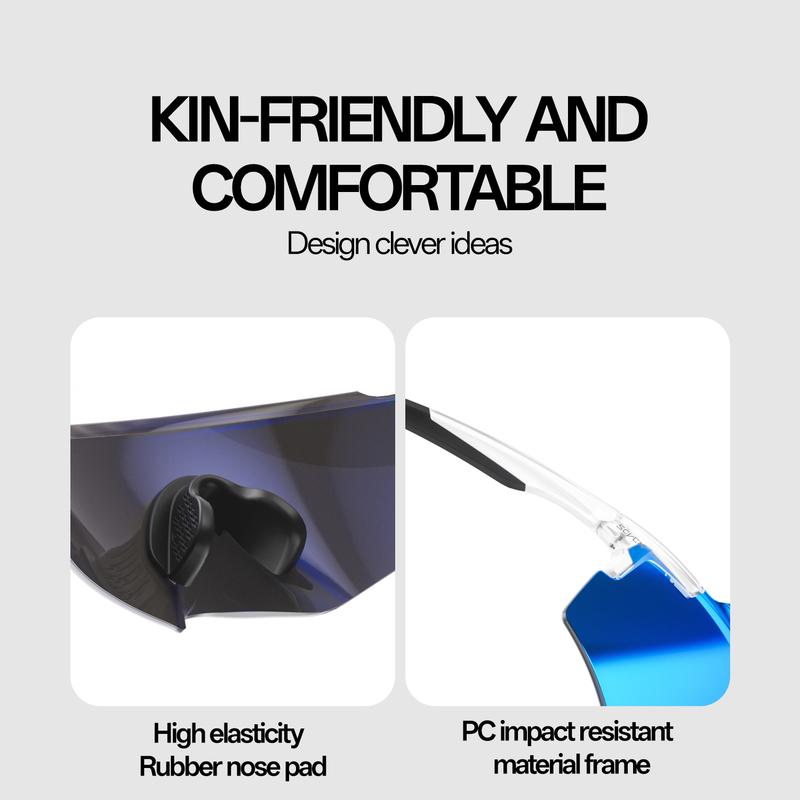 SCVCN Hot Road Bike Sunglasses UV400 Protection Cycling Glasses Men Women Sports Eyewear Hiking Glasses Outdoor Riding Goggles