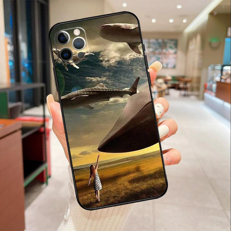 Flying Whale Magical Phone Case For iPhone 17 Air 16 14 13 11 15 Pro Max mini 15 16 Plus 16e Protective Cover
