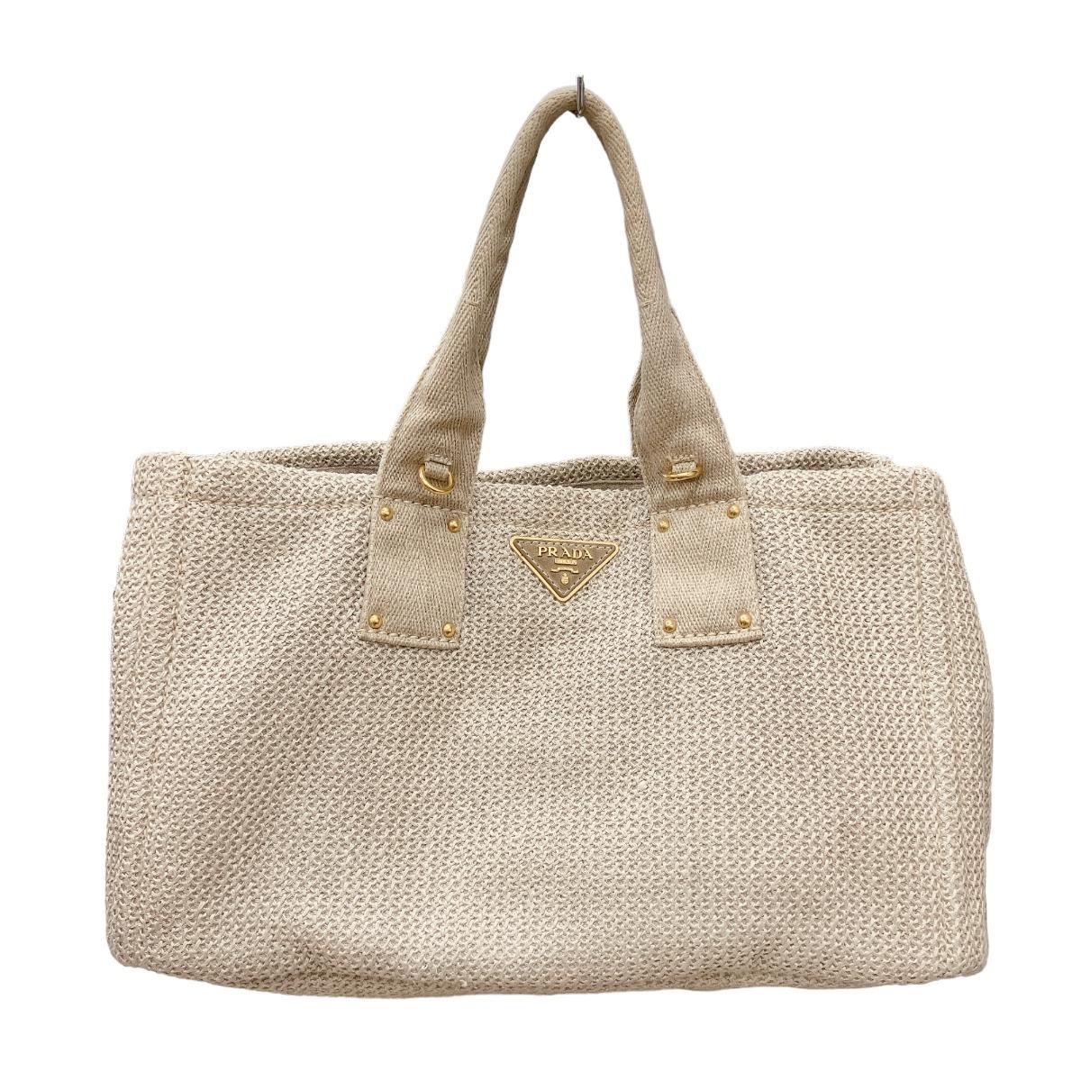 

PRADA canvas Canapa Tote Bag canvas beige Women Used