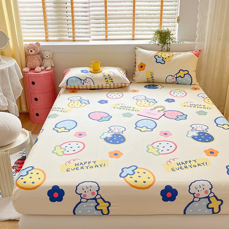 2025 New 100% Cotton Bed Sheet Flower Series Printed Double Top King Sheets For Girls Boys Kids Single Queen King Size Bed Linen