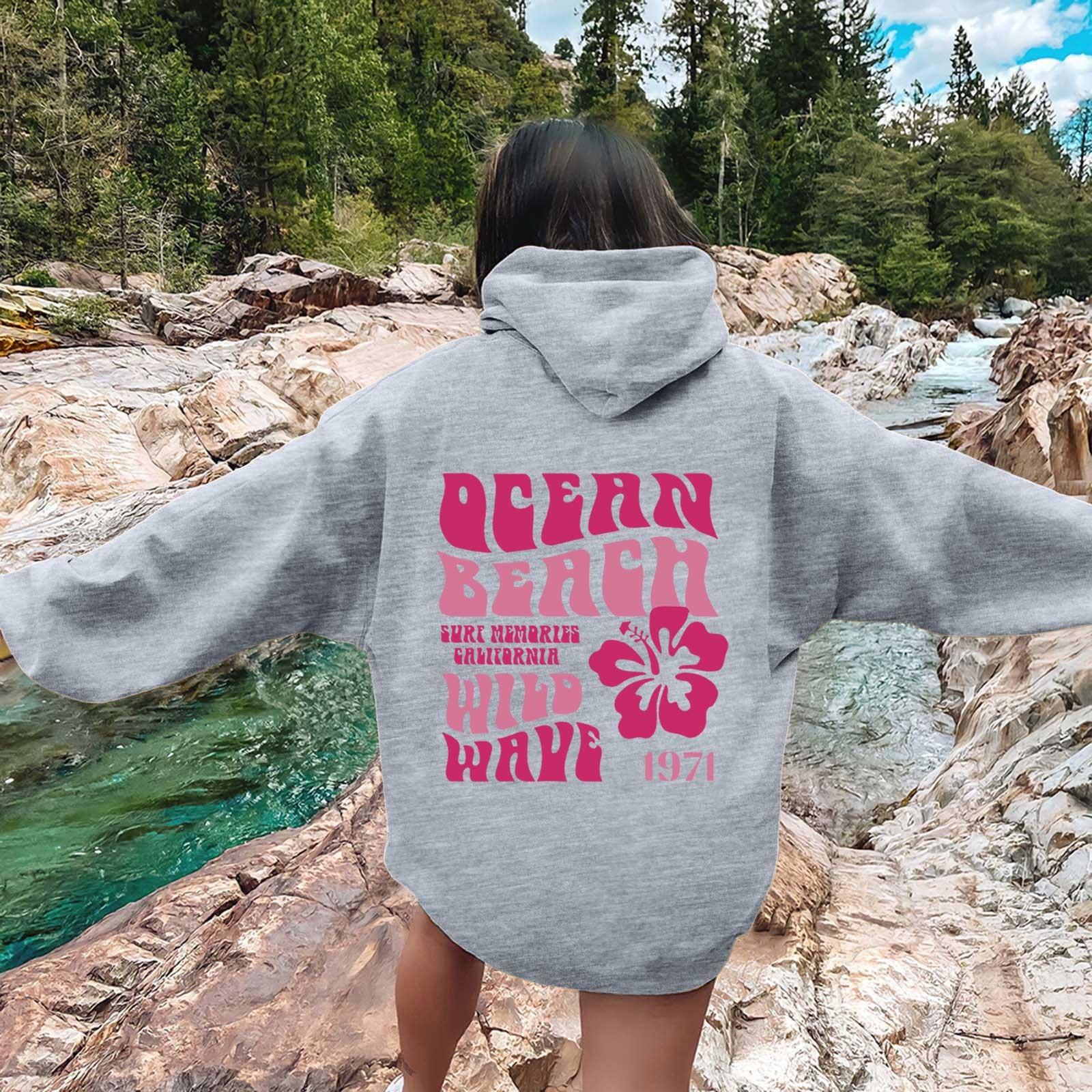 

Модная уличная толстовка с капюшоном с цветочным принтом и надписью спереди и сзади, с завязками на талии, женская осенне-зимняя толстовка с капюшоном, женская одежда L