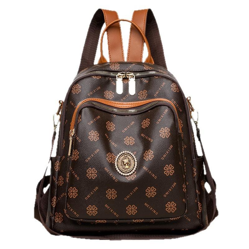 Schoolbag backpack women's 1011 new fashion Korean version printing student simple schoolbag trendy leisure large capacity travel backpack
