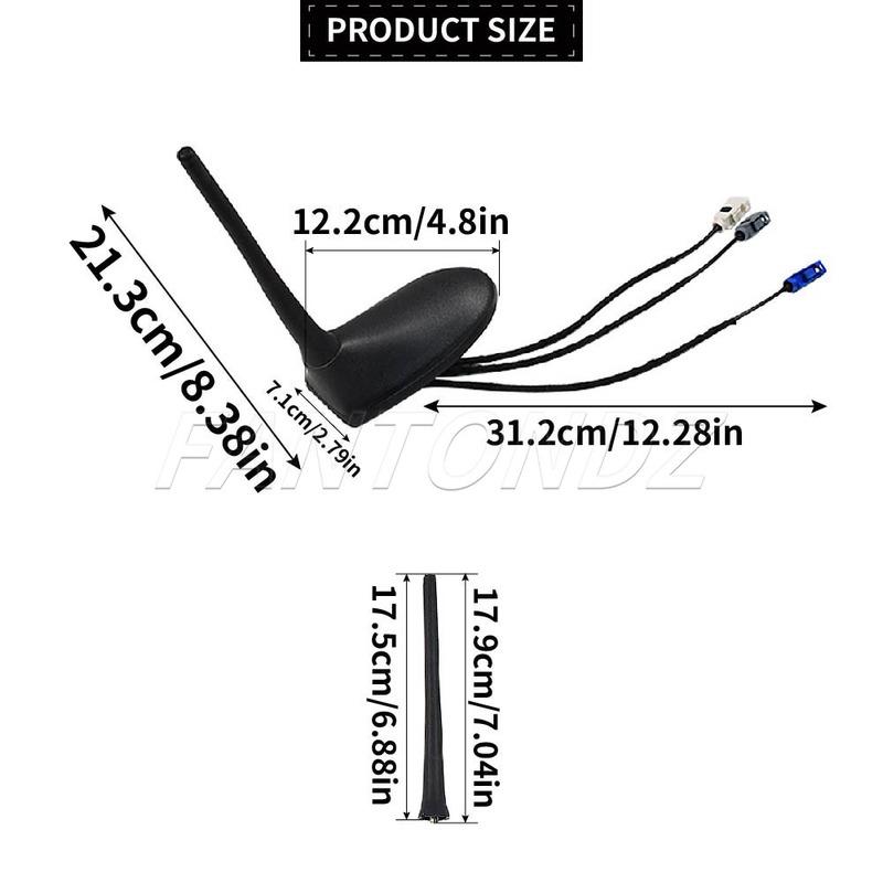 Car Roof Aerial Antenna Base With Mast Accessories For Fiat 500 Jeep Renegade FM DAB + GPS Navigation 3 Cables 52115392 52068564