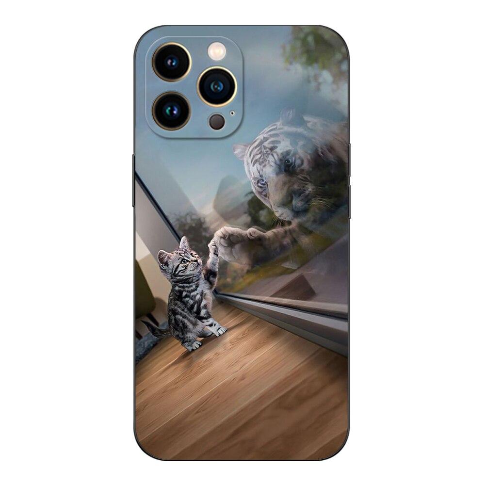 Чехол для iPhone 13 Чехол для iPhone 13 mini Чехол для iPhone 13 Pro Max iPhone13 iphone13Pro 13Pro черный чехол из ТПУ лев волк тигр дракон iphone 13