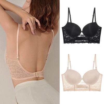 Soutien-gorge beau dos en U féminin sexy push-up anti-affaissement grande taille grande poitrine petite poitrine fine invisible dos nu