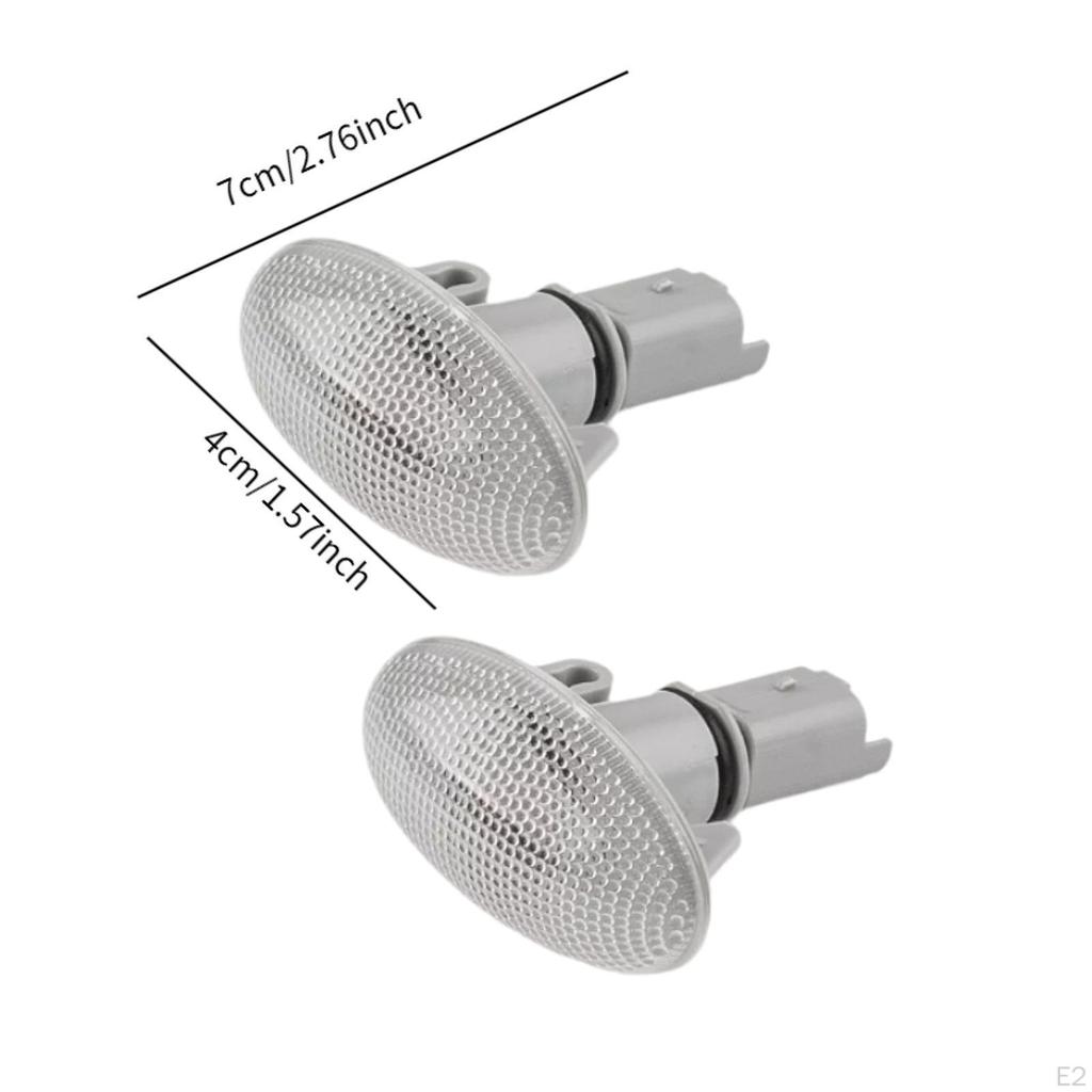 2x Side Indicator Light Compatible Professional Easy to Install Sturdy Turn Signal Lamps