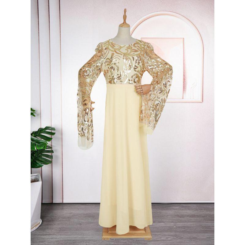 African Plus Size Women's Long-Sleeved Bridesmaid Dresses for Weddings, Birthdays, Parties, and Party Dresses