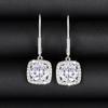 925 Sterling Silver Bright CZ Drop Earrings Female Noble Luxury Exquisite Ear Accessories Elegant Temperament Jewelry for Women