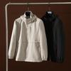 Men's Waterproof Breathable Hooded Windbreaker - Solid Color for Spring & Autumn