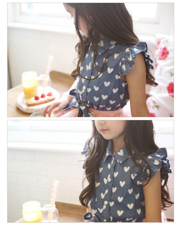 Girls' Spring & Autumn Korean Style Lace Beaded T-Shirt Top