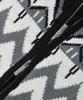 TRILLION Washable Nordic Jacquard Collar Neck 2-Way Zip-Up Knit [Black]