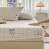 Striped Bow Bed Sheets Set Fitted Sheet Non Slip Bedspread With Elastic Band Mattress Cover (With Pillowcases) Double Bed Sheet