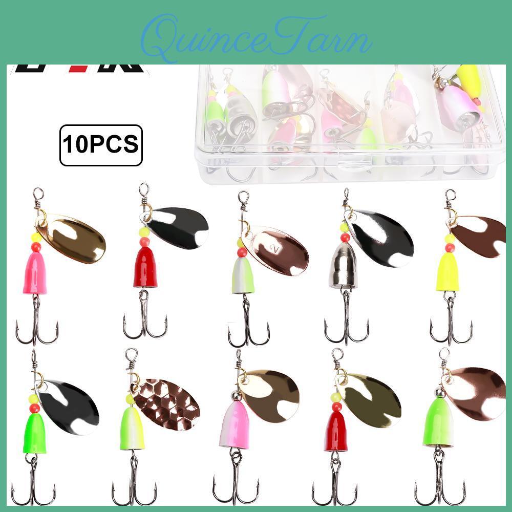 Bass Trout Fishing Lure 10pcs Bait Salmon Hard Metal Bait Set With Tackle Boxes
