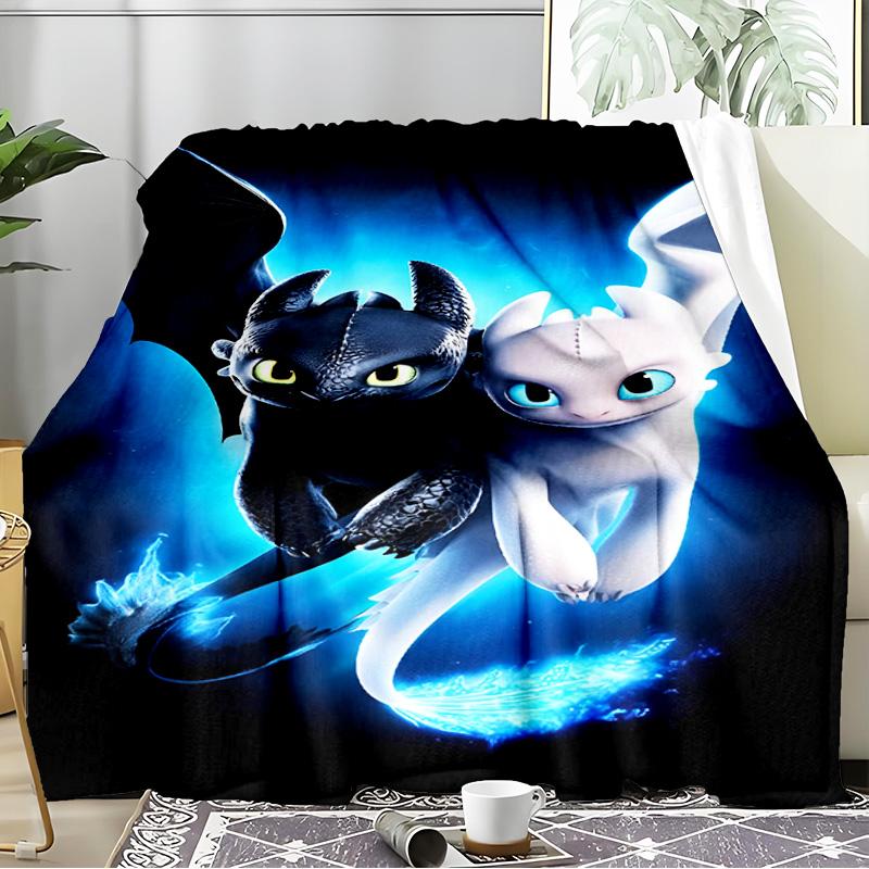 Energetic Alien Character  Blanket Flannel Throw for Sofa, Indoor, Camping, Living Room, Office, Chair, And Bed Soft Birthday Gift