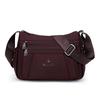 Leichte Nylon-Crossbody-Tasche mit mehreren Reißverschlussfächern, verstellbarer breiter Riemen, lässige Umhängetasche für Damen für den täglichen Gebrauch