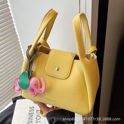 Handheld Vegetable Basket Bag Women's 2025 New High-end Versatile Bucket Bag Casual Fashion One-shoulder Crossbody Bag