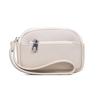 Fashion PU Leather Women Mini Wallet Solid Color Storage Bag Students Coin Purse Large Capacity Zipper Wrist Key Bag Zipper