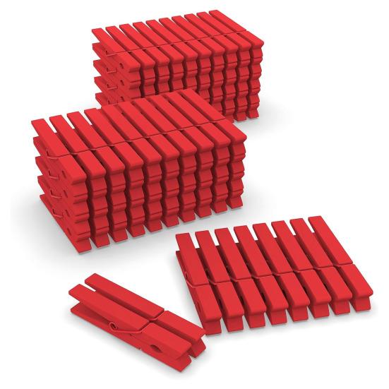 50 Stück Holz-Wäscheklammern, Foto-Clips, starker Halt, kompakte Größe, tragbar, strapazierfähig, für Kunsthandwerk, Bilder-Clips, bunte Wäscheklammern