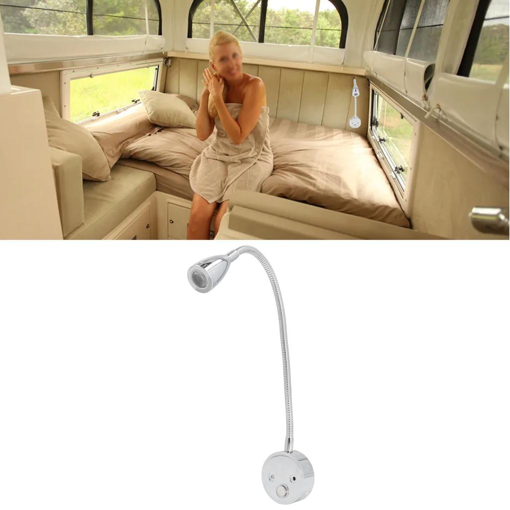 RV Interior Reading Lights Bedside Reading Lamp 10‑30v Dimmable     Light for Car RV Boat Motorhome