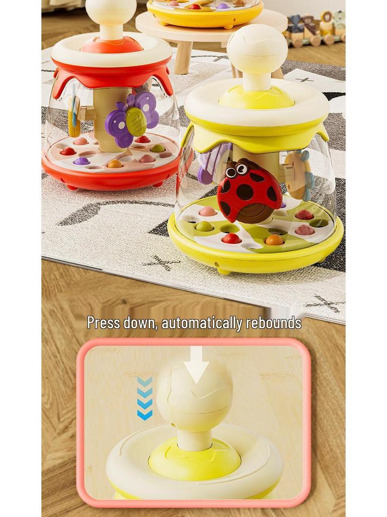 Jumping Ball Insect Carousel Toy for Children and Babies - Early Education & Soothing Gift for Girls