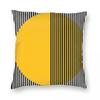 Bauhaus Exhibition Yellow Circle Square Pillowcase Polyester Linen Velvet Printed Decorative Throw Pillow Home Cushion Cover