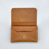 Short Crazy Horse Card Holder Bag Men's and Women's Business Card Holder Retro Leather Wallet Clip
