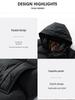 Men's Winter 2025 Thickened Cotton Hooded Jacket - Warm, Loose, Windproof Outerwear