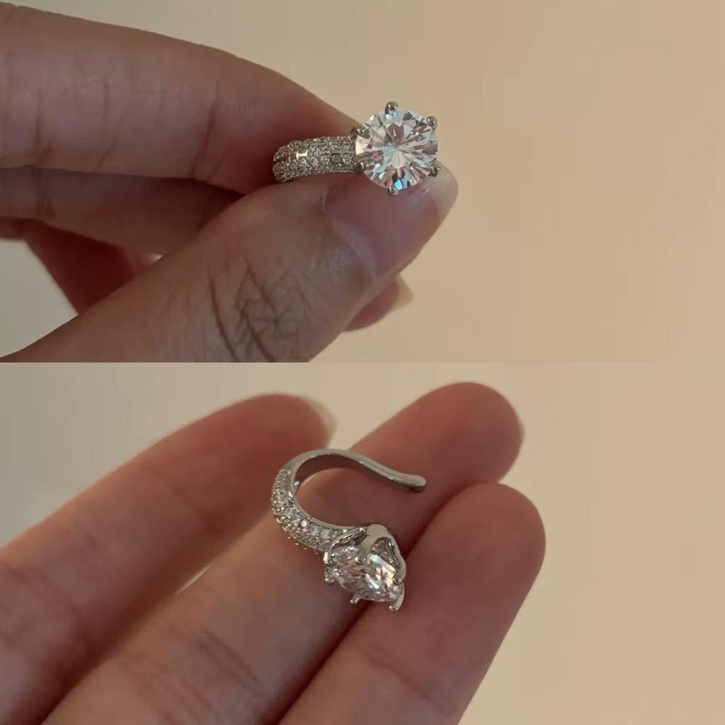 Super Sparkling and Beautiful Temperament, Simple and Ear Hole Free Ear Bone Clip, Light Luxury and High-end Ear Clip Earrings