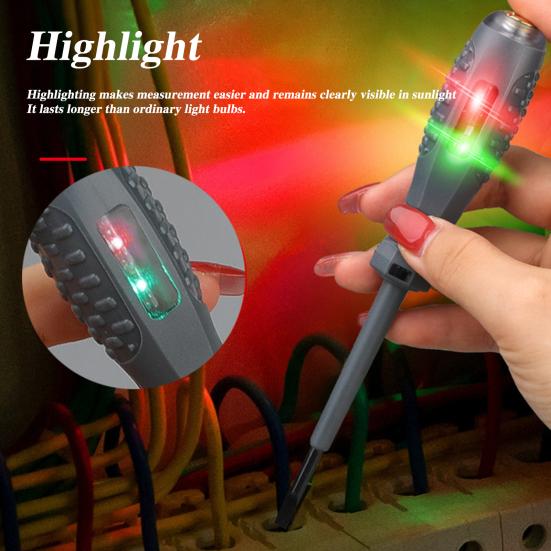 2Pcs High Torque Magnetic Screwdriver Electricity Detector Compact Design Portable Non-Slip Grip Voltage Tester Screwdriver Set